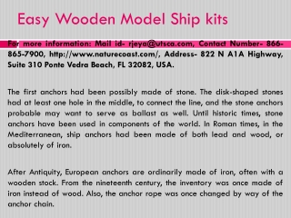 Easy wooden model ship kits