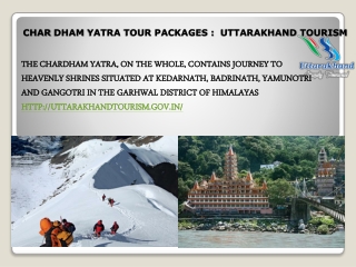 Char Dham Yatra Tour Packages : Uttarakhand Tourism