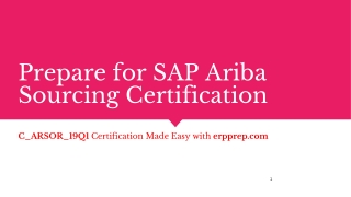 All You Need to Know About SAP Ariba Sourcing (C_ARSOR_19Q1) Certification Exam