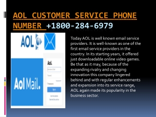 Contact Toll Free AOL Support Number 1800-284-6979