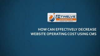 How can effectively decrease website operating cost using CMS