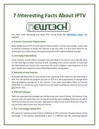 7 Interesting Facts About IPTV