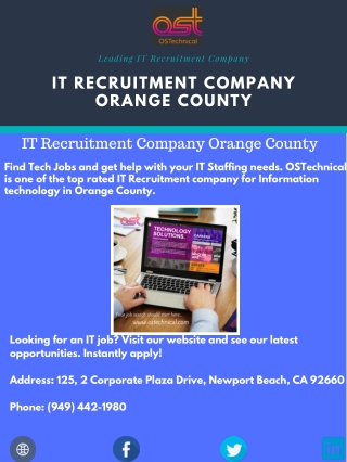 IT Recruitment Company Orange County