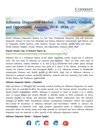 Influenza Diagnostics Market - Size, Share, Outlook, and Opportunity Analysis, 2018- 2026