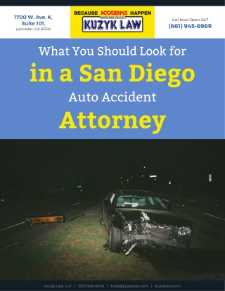 What You Should Look for in a San Diego Auto Accident Attorney