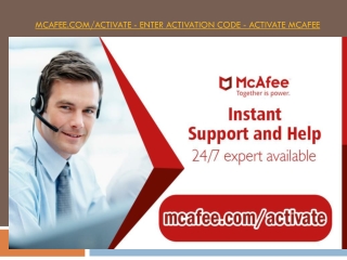 mcafee.com/activate - enter activation code - activate mcafee