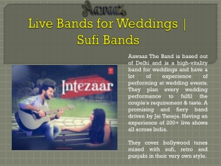 Live Bands for Weddings | Sufi Bands