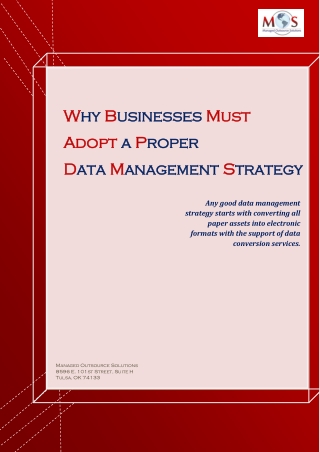 Why Businesses Must Adopt a Proper Data Management Strategy