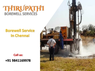 Borewell Drilling Services in Chennai