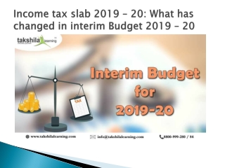 Income tax slab 2019 -20: What has changed in interim Budget 2019 - 20﻿19