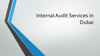 Internal Audit Services In Dubai