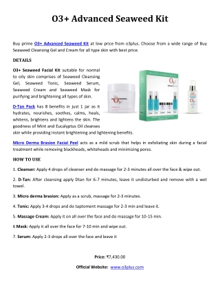 Buy O3 Advanced Seaweed Kit Online