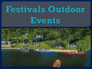 Festivals Outdoor Events
