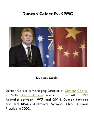 Duncan Calder Ex-KPMG