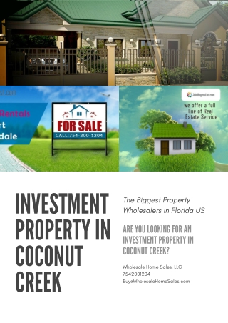 Investment property in Coconut Creek