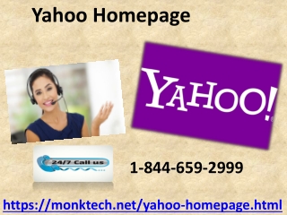 Yahoo Homepage 1-844-659-2999 is vital for creating an attractive web space