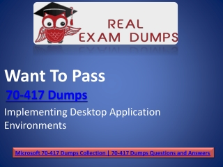 Microsoft 70-417 Practice Exam Questions and Answers | Realexamdumps.com