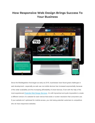 How Responsive Web Design Brings Success To Your Business
