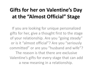 Gifts for her on Valentine’s Day at the “Almost Official” Stage