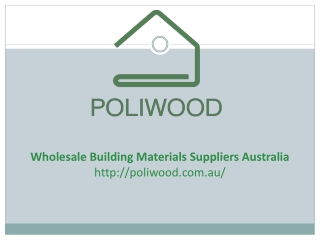 Wholesale Building Materials Suppliers Australia