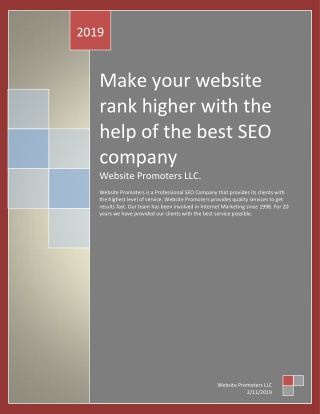 Make your website rank higher with the help of the best SEO company