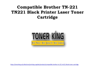 Compatible Brother TN-221 TN221 Black Printer Laser Toner Cartridge