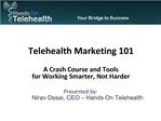 Telehealth Marketing 101