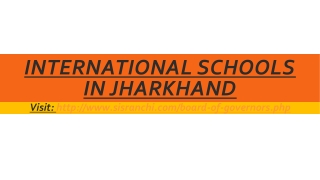 International schools in Jharkhand