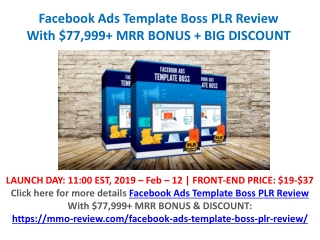 Facebook Ads Template Boss PLR Review