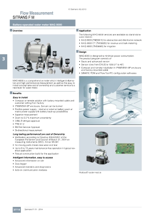 Siemens MAG 8000 Battery-operated water meter: Seeautomation & Engineers