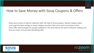 How to use Souq Coupons, Offers