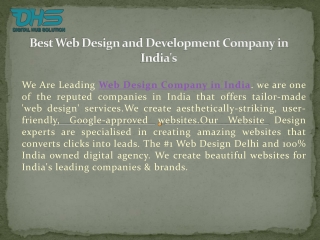 Best Web Design and Development Company in India