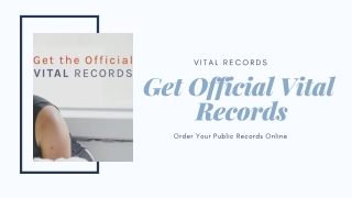 Get Official Vital Records Online