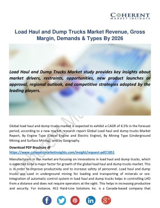 Load Haul and Dump Trucks Market by Application, Share, Rate Analysis & Opportunity By 2026