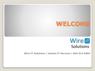 Wire-IT Solutions | Instant IT Services | 8443130904