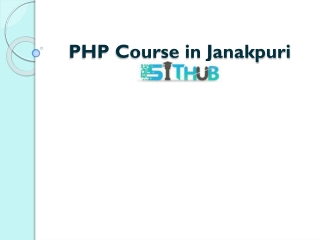 PHP Training in Dwarka | PHP Institute in Uttam Nagar | SIT Hub