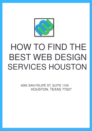 How to Find the Best Web Design Services Houston