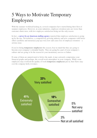 5 Ways to Motivate Temporary Employees