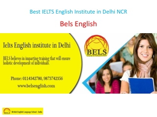 Best IELTS English Institute in Delhi NCR