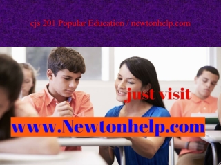 cjs 201 Popular Education / newtonhelp.com