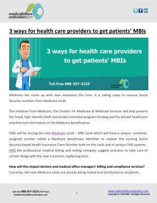 3 ways for health care providers to get patients’ MBIs