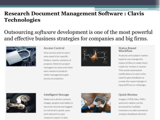 Research Document Management Software : Clavis Technologies