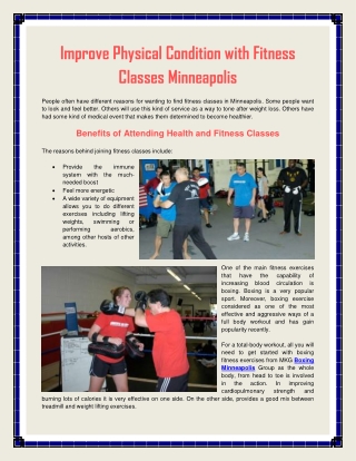 Fitness Classes Minneapolis