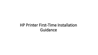 HP Printer First-Time Installation Guidance | 123.hp.com/setup