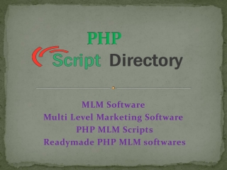MLM Softwares | Multi Level Marketing Software | PHP MLM Scripts