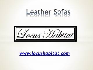 Leather Sofas - www.locushabitat.com