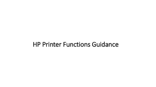 HP Printer Functions Assistance | 123.hp.com/setup