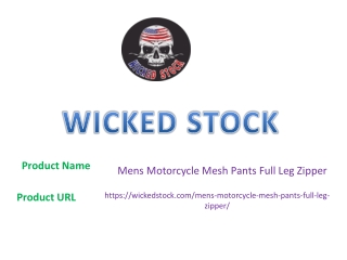 Mens Motorcycle Mesh Pants Full Leg Zipper