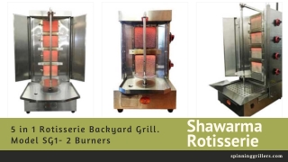 Shawarma Rotisserie Machine for Sale - Spinning Grillers