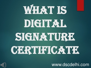 What is Digital Signature Certificate How to apply online DSC